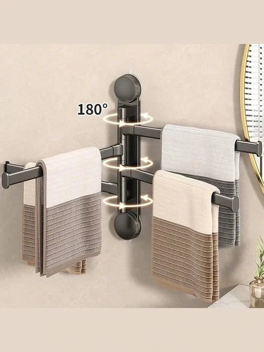 Suction Cup Rotating Towel Rack DrillFree MultiUse