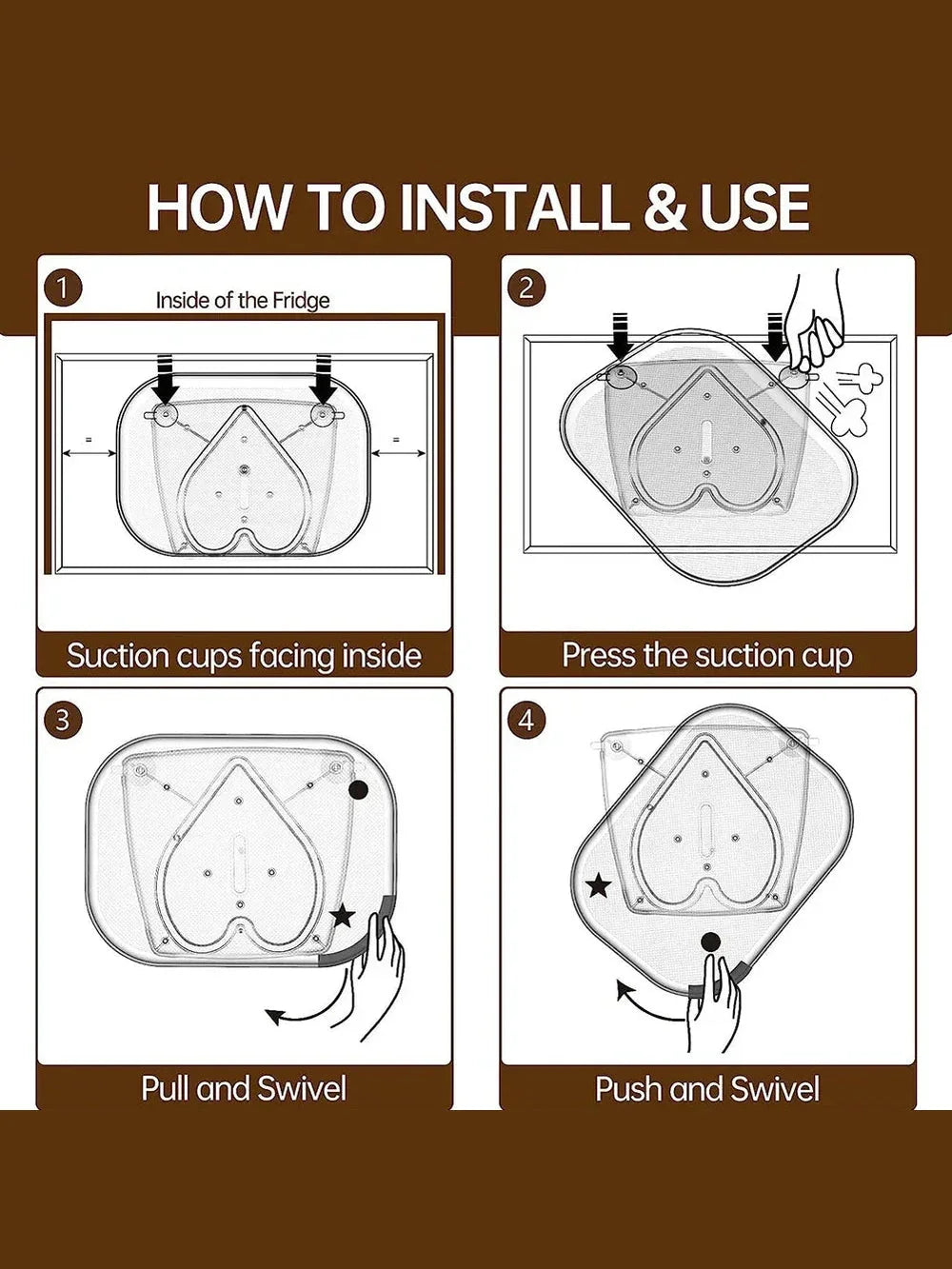 Turntable Organizer - 360° Rotatable Rectangle Storage Rack for Kitchen Use