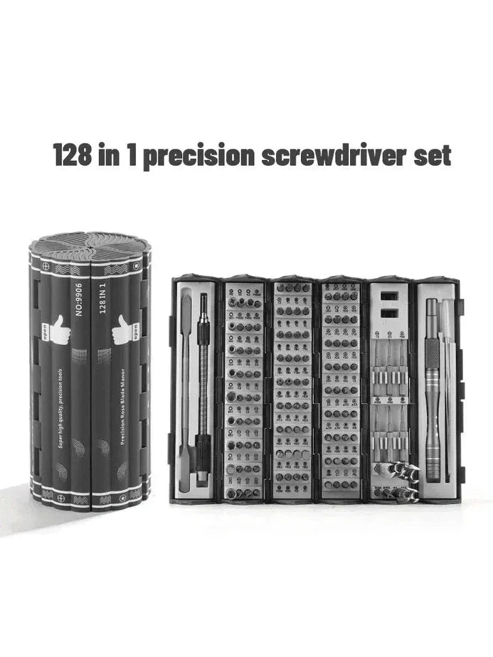 128-in-1 Screwdriver Set - Portable Precision Kit for Home and Phone Repairs