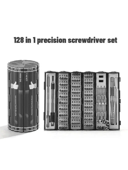 128-in-1 Screwdriver Set - Portable Precision Kit for Home and Phone Repairs