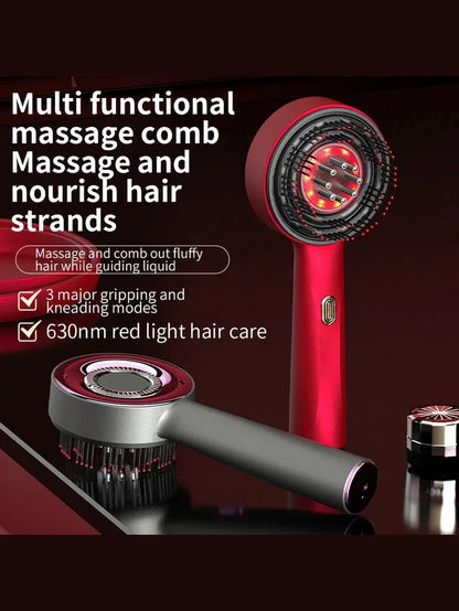 Electric Vibration Massage Comb - Red Light Therapy & Scalp Care Tool