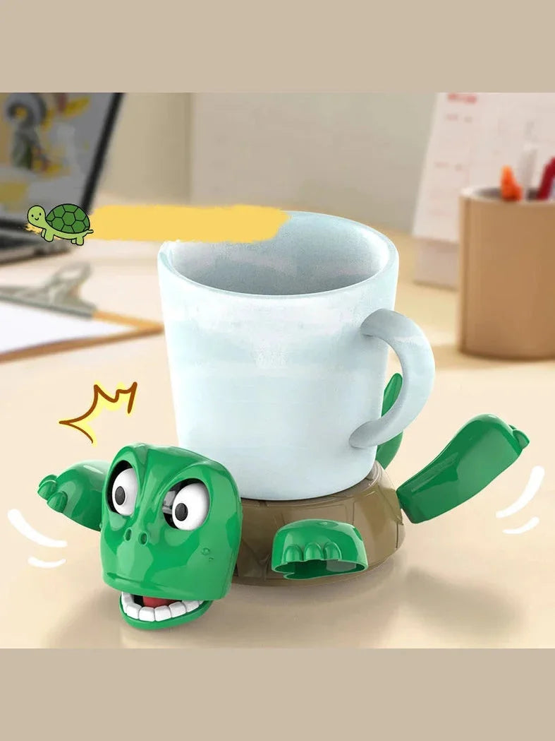 Panicked Turtle Coaster - A 3D-printed cup mat with a funny design