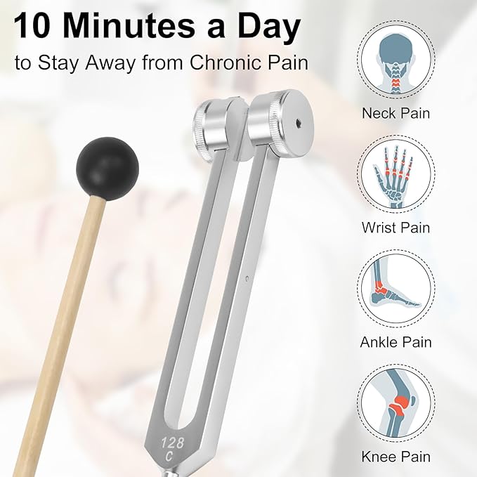 Tuning Forks Set (128Hz, 256Hz & 512Hz)