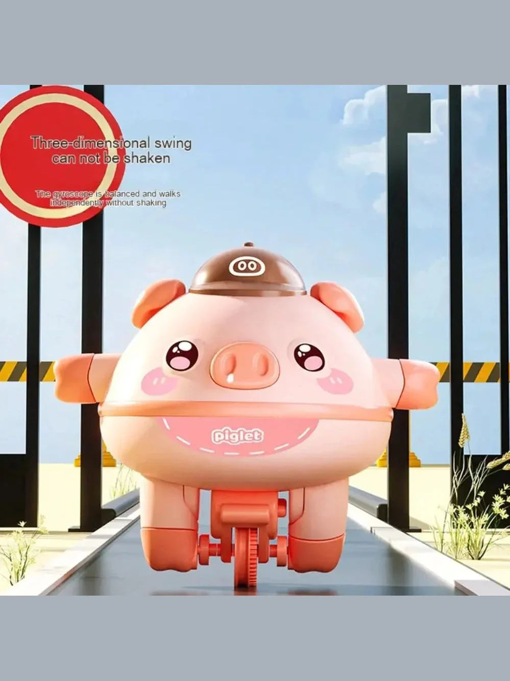 Balancing Pig on Electric Unicycle Fun Tech