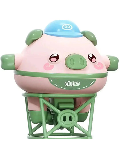 Balancing Pig on Electric Unicycle Fun Tech