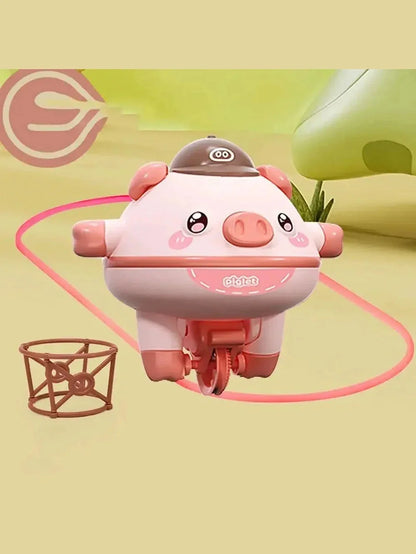 Balancing Pig on Electric Unicycle Fun Tech