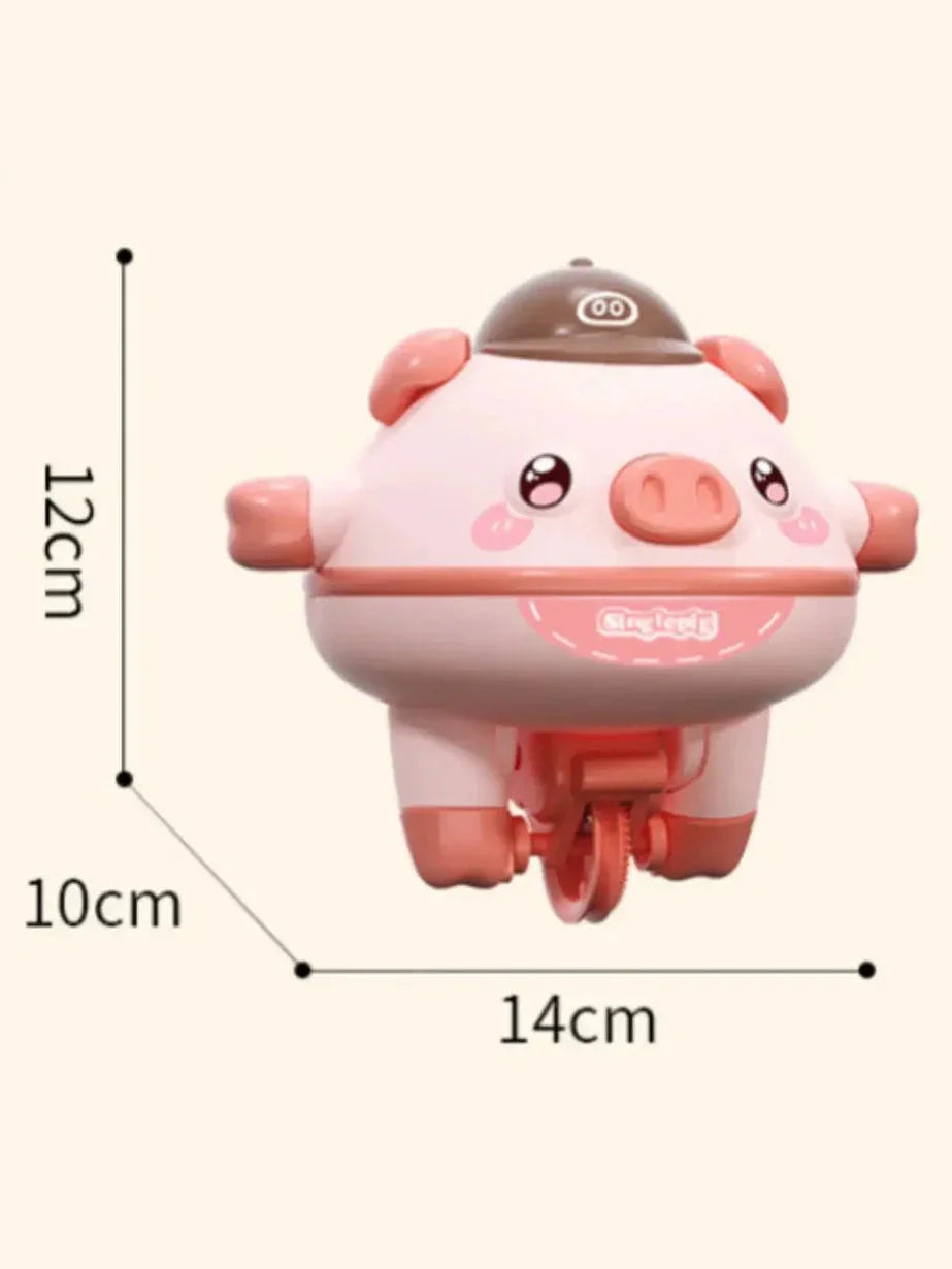 Balancing Pig on Electric Unicycle Fun Tech