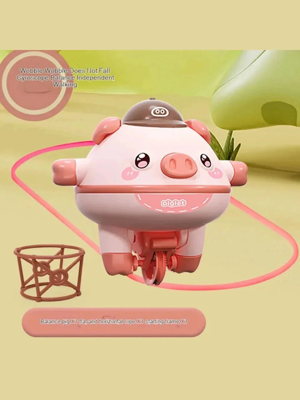 Balancing Pig on Electric Unicycle Fun Tech