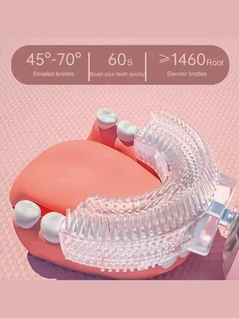 Children's Electric Toothbrush - 360° U-Shaped Design with USB Charging