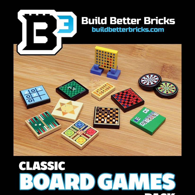 LEGO Board Game Tiles – 12 Printed Designs, Mini Scenes