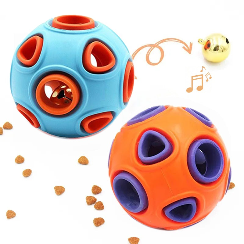 Premium Dog Rubber Ball with Bell Sound – 2-Pack Interactive Chew Toys - Main Product Image