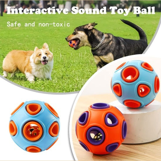 Premium Dog Rubber Ball with Bell Sound – 2-Pack Interactive Chew Toys - Main Product Image