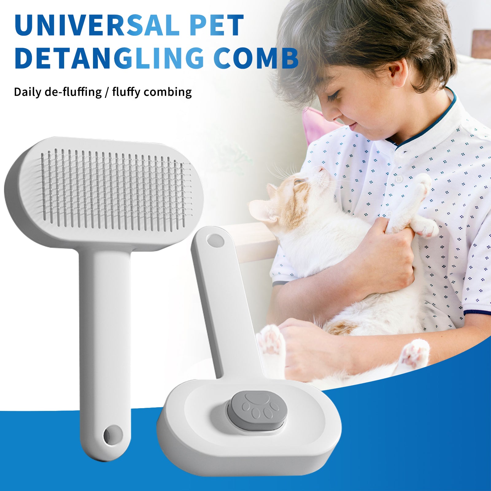 Premium Efficient Pet Hair Removal Comb – Gentle & Smooth Care - Main Product Image