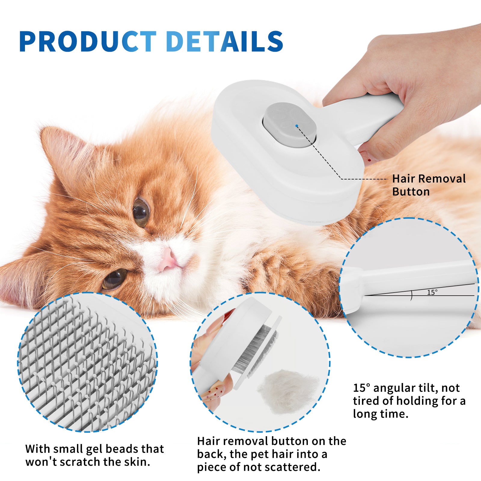 Premium Efficient Pet Hair Removal Comb – Gentle & Smooth Care - Main Product Image