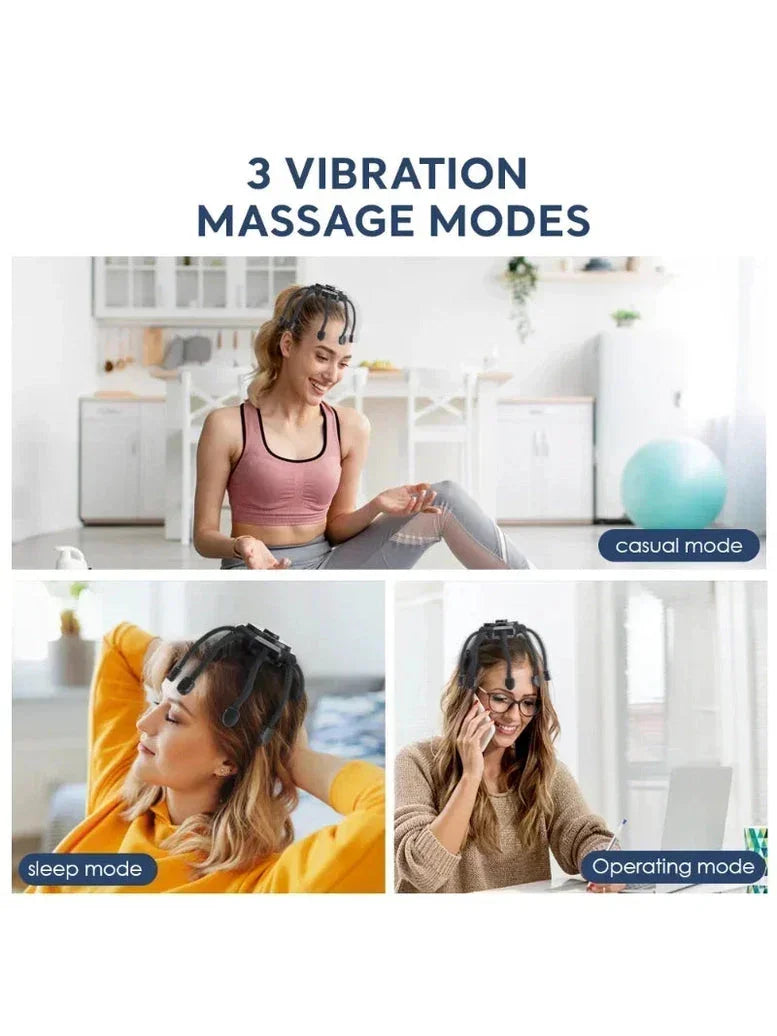 Electric Head Massager - Octopus Design with 5 Modes & Red Light Therapy