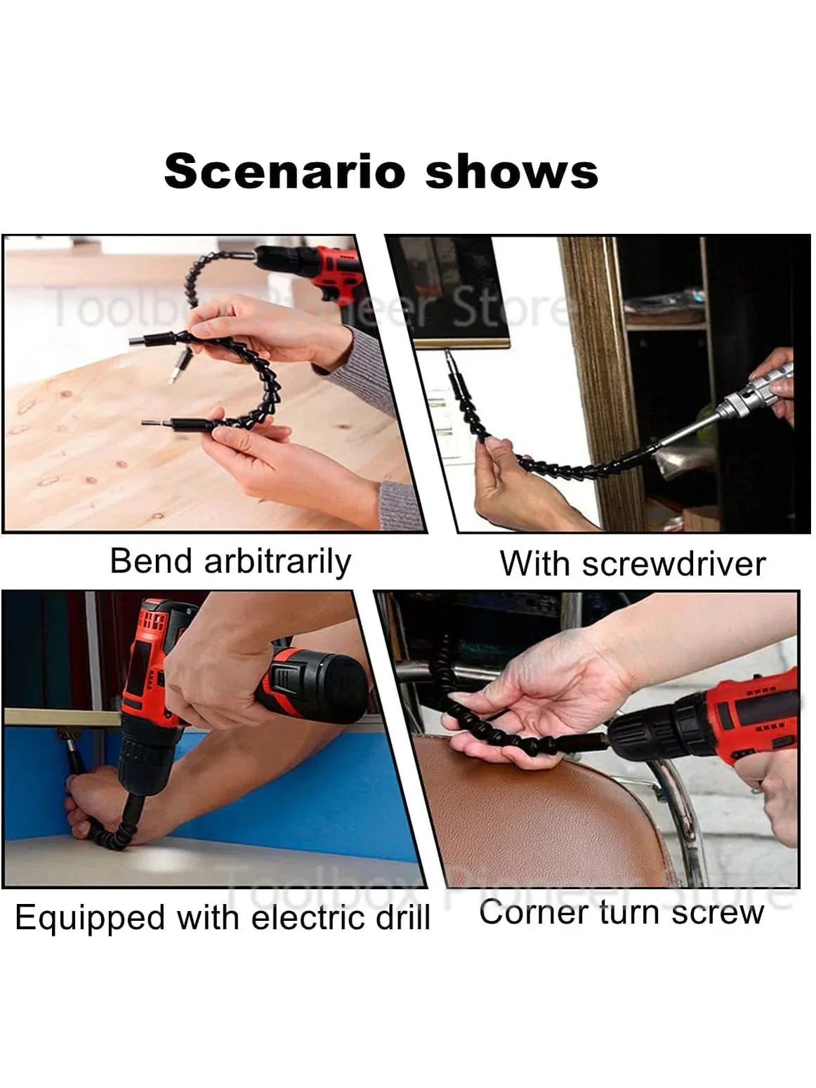 Flexible Screwdriver Extension - Magnetic Hex Shaft for Electric Screwdrivers and Tight Spaces