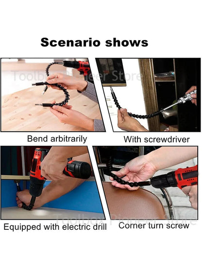 Flexible Screwdriver Extension - Magnetic Hex Shaft for Electric Screwdrivers and Tight Spaces
