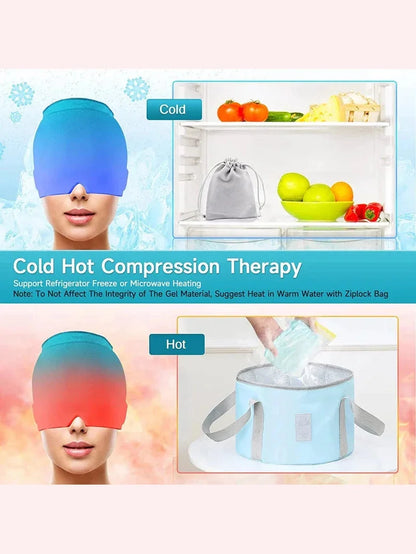 Form Fitting Gel Ice Headache Hat