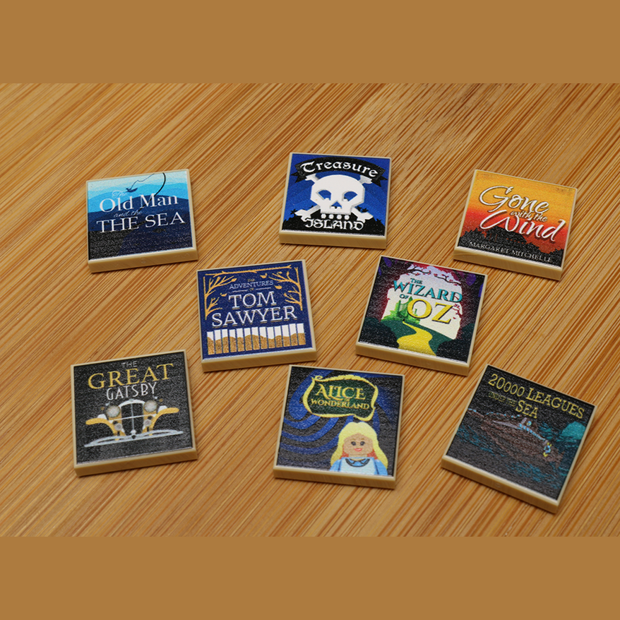 Classic Book LEGO Tiles – Series 1, 8 Printed Designs