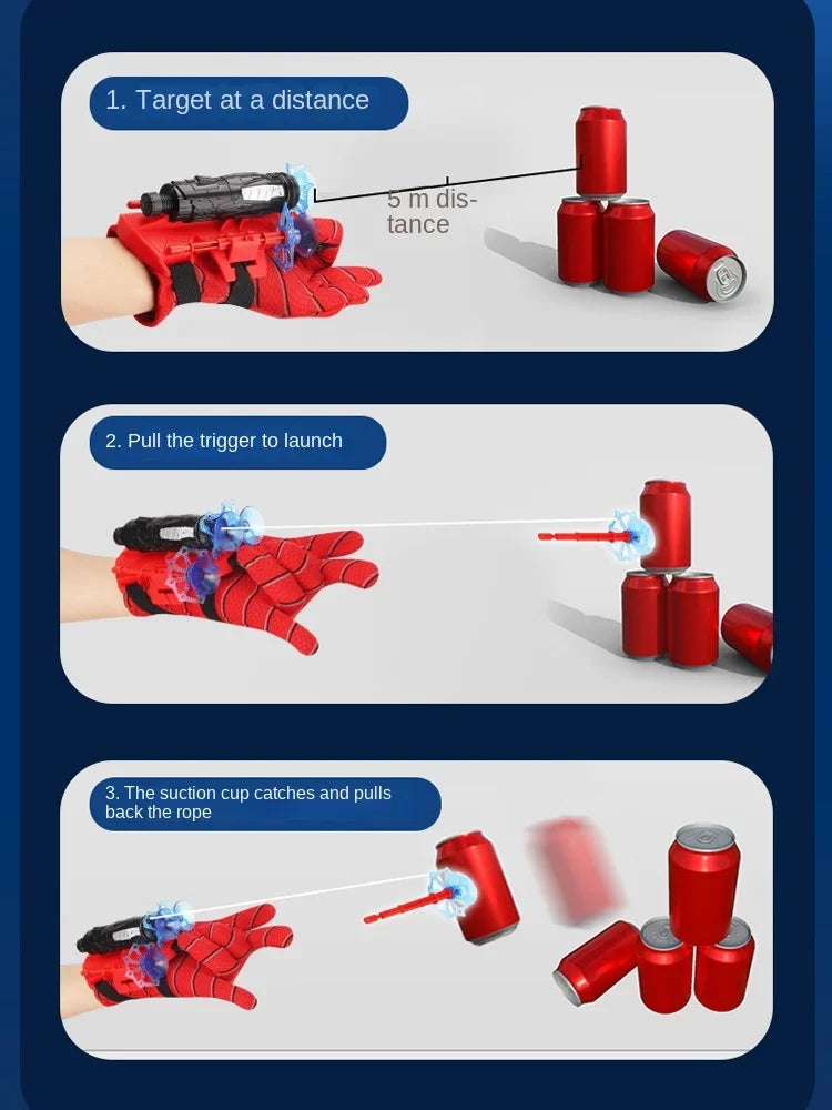 Kids Action Figure Launcher - Soft Bullet Gun & Suction Cup Toy
