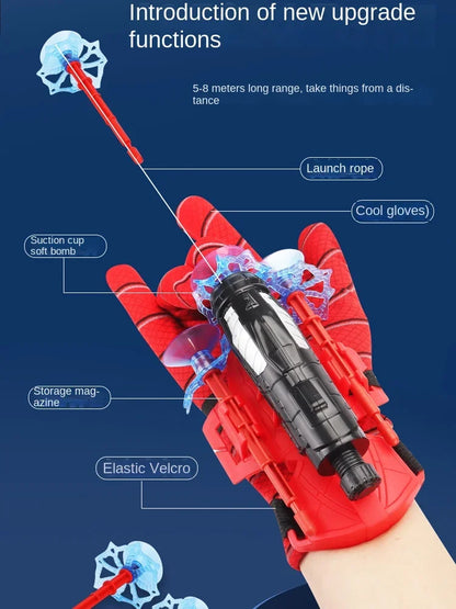 Kids Action Figure Launcher - Soft Bullet Gun & Suction Cup Toy