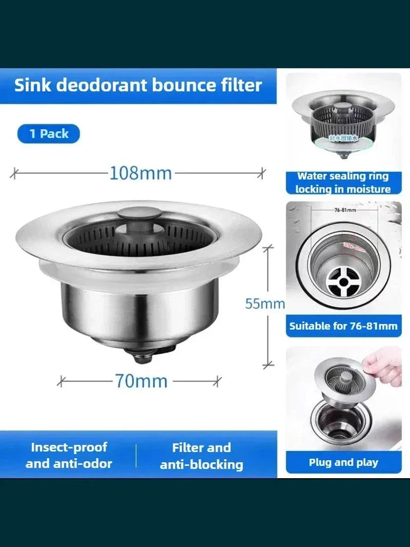 Kitchen Sink Bounce Core - Anti-Clogging and Odor Resistant Design