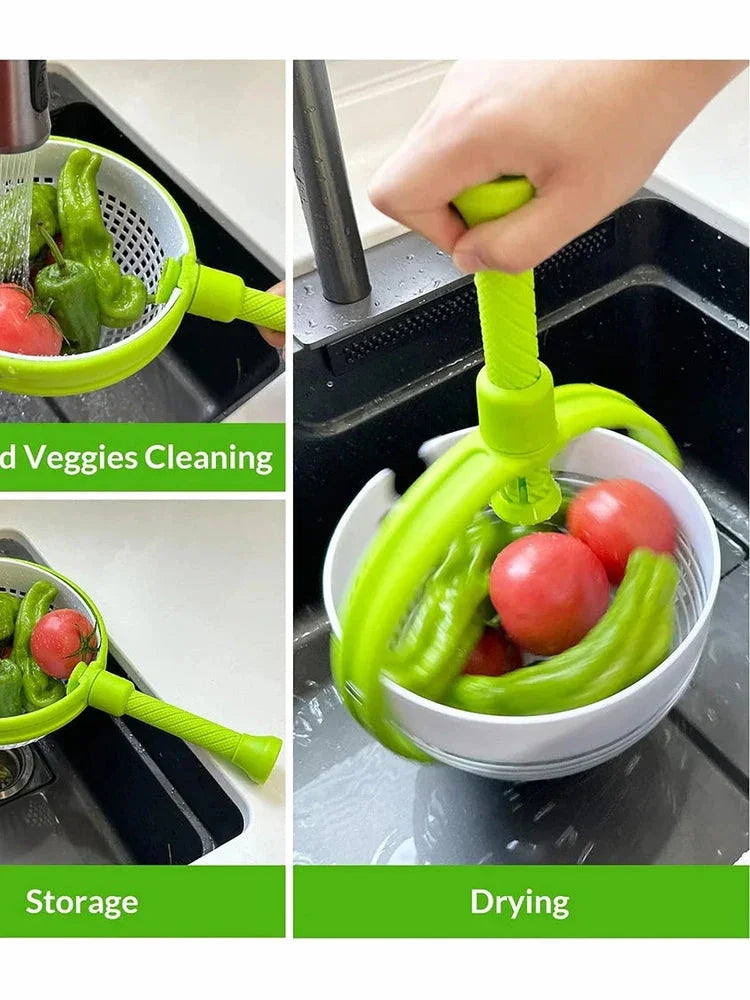 Large Salad Spinner Wash Strain and Store