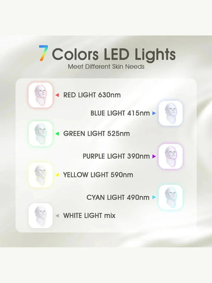 Light Therapy Face Mask - 7 Colors LED for Skin Care and Beauty Enhancement