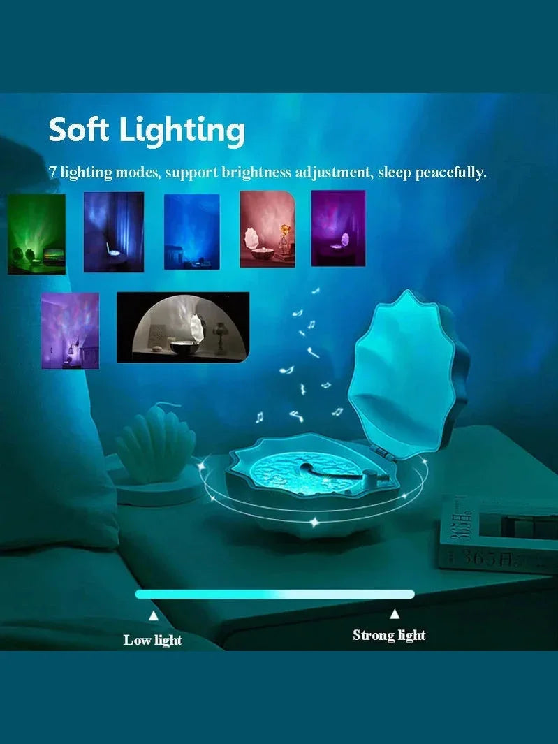 Retro Bluetooth Speaker With Projection Lights For Sleep Aid