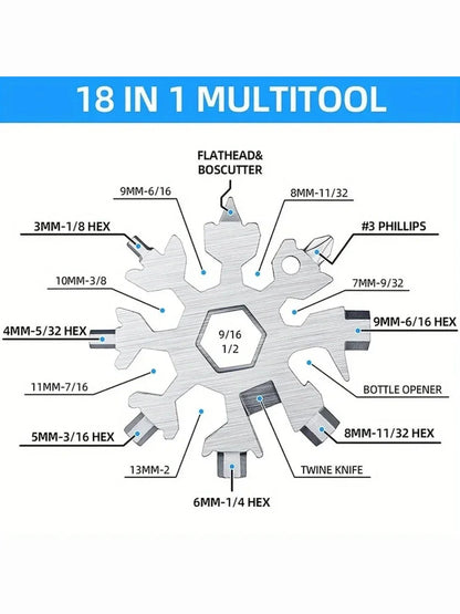 Multifunctional Snow Wrench - Portable Hexagonal High Carbon Steel Design for Versatile Use