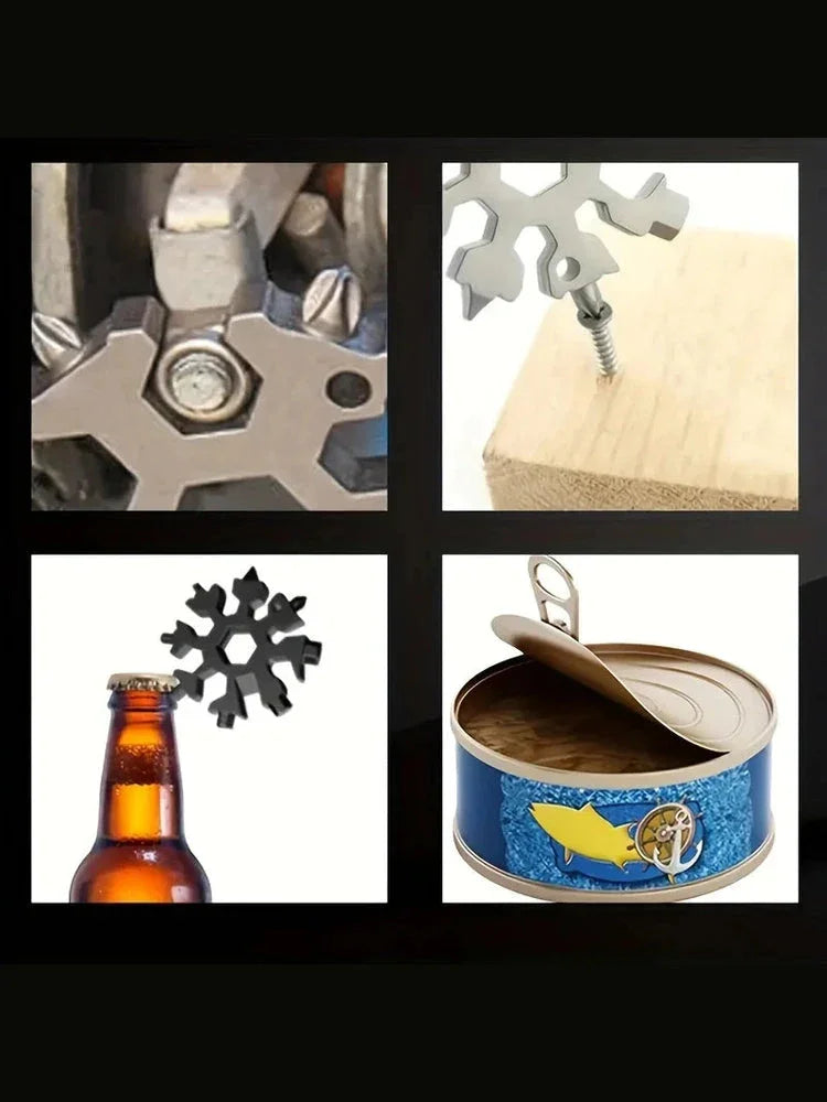 Multifunctional Snow Wrench - Portable Hexagonal High Carbon Steel Design for Versatile Use