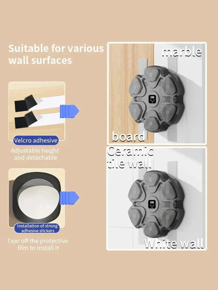 Smart Music Boxing Machine - Wall-Mounted Trainer for Fitness and Reflex Training