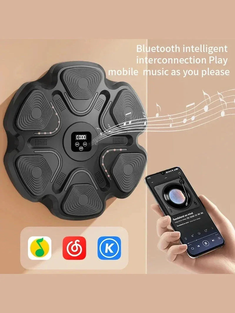 Smart Music Boxing Machine - Wall-Mounted Trainer for Fitness and Reflex Training
