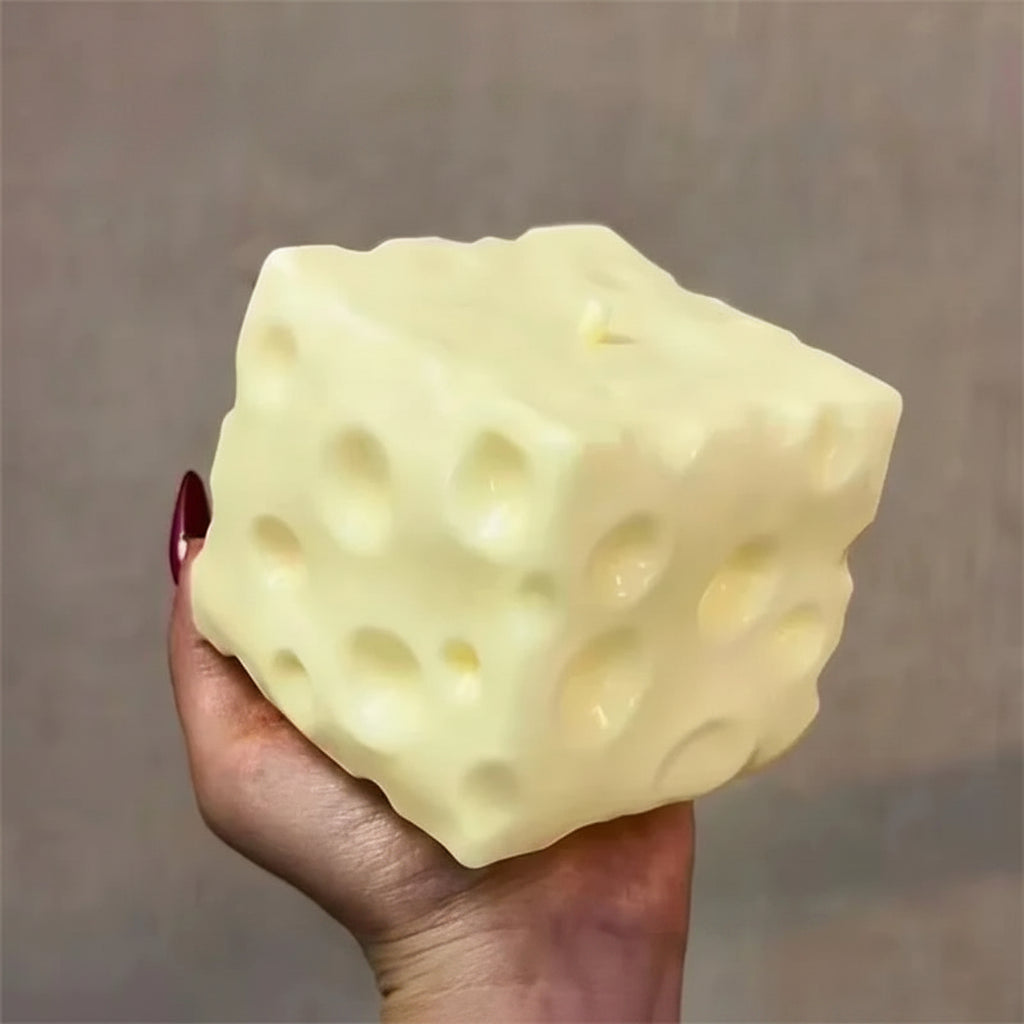 Big Cheese Cube Stress Ball – Moldable ASMR Fidget Toy