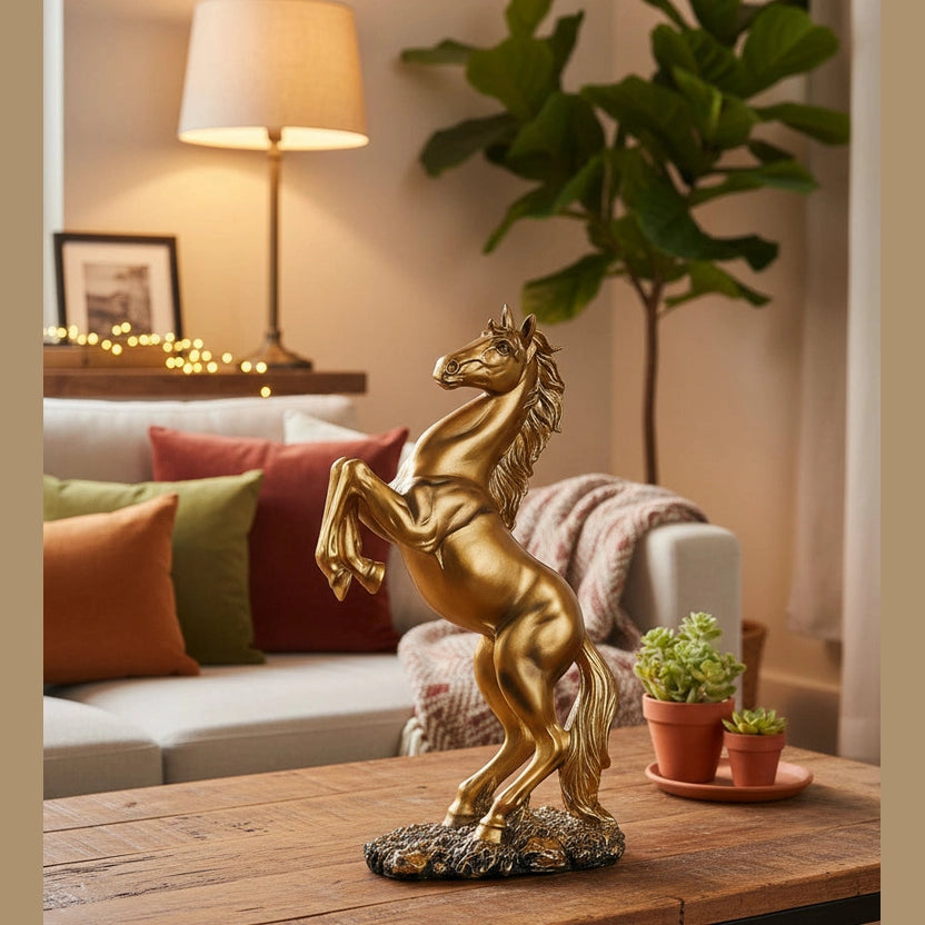 European Resin Horse Figurine | Elegant Animal Sculpture