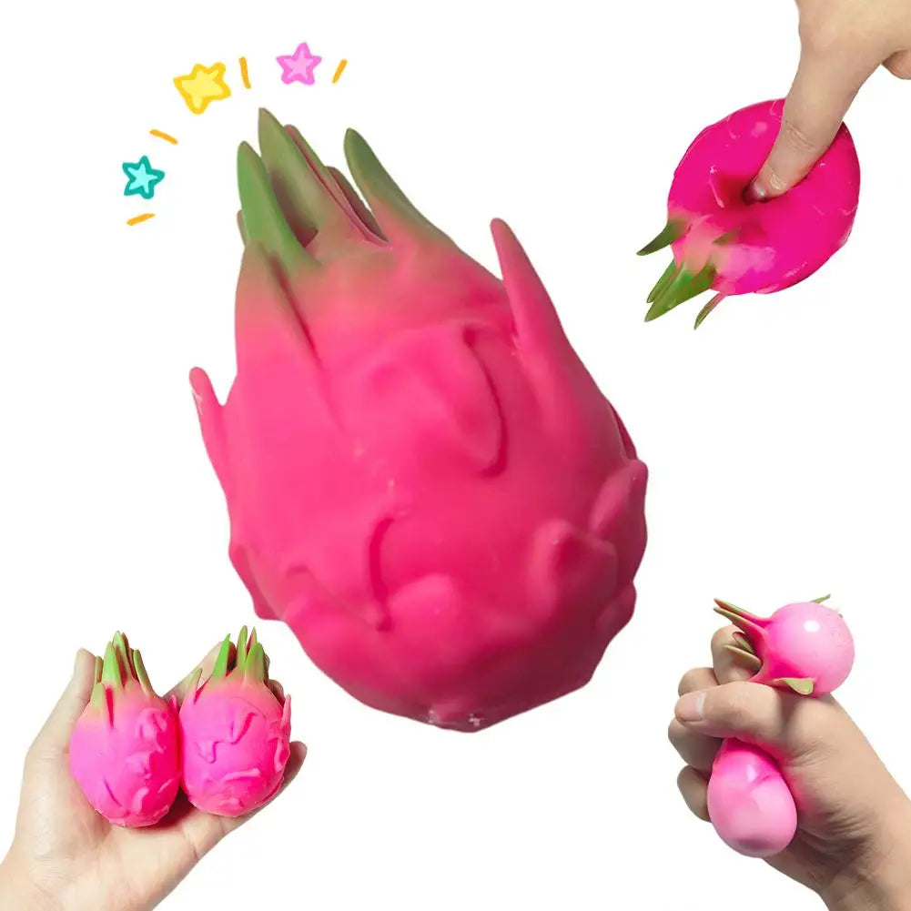 Dragon Fruit Squish Ball – Squishy Stress Relief Fidget Toy