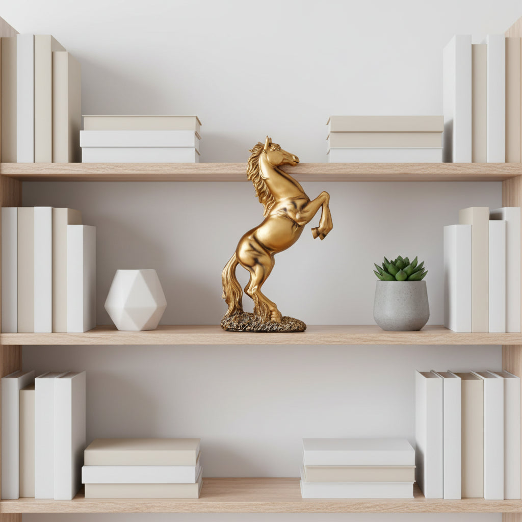 European Resin Horse Figurine | Elegant Animal Sculpture