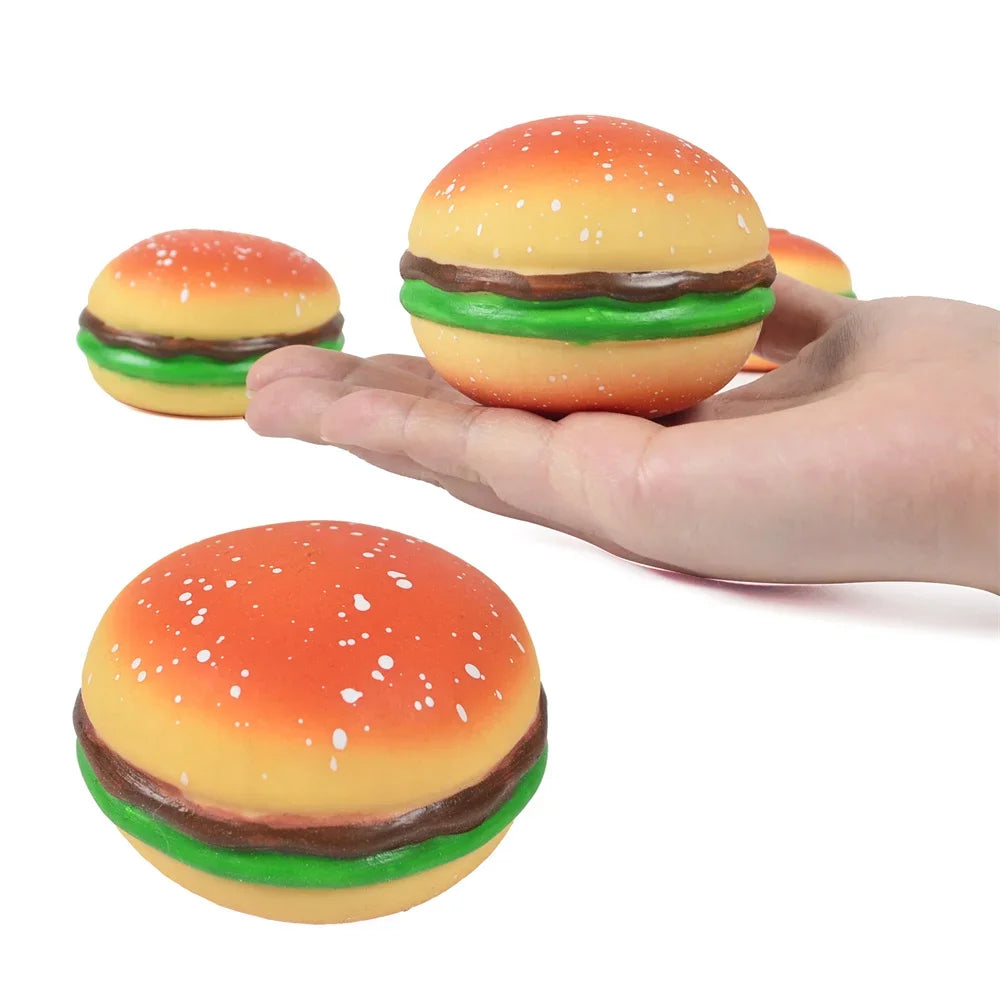 Squishy Hamburger Stress Ball – Sensory Fidget Toy for Anxiety Relief