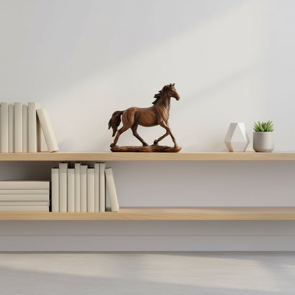 European Style Resin Horse Ornament | Elegant Decorative Sculpture