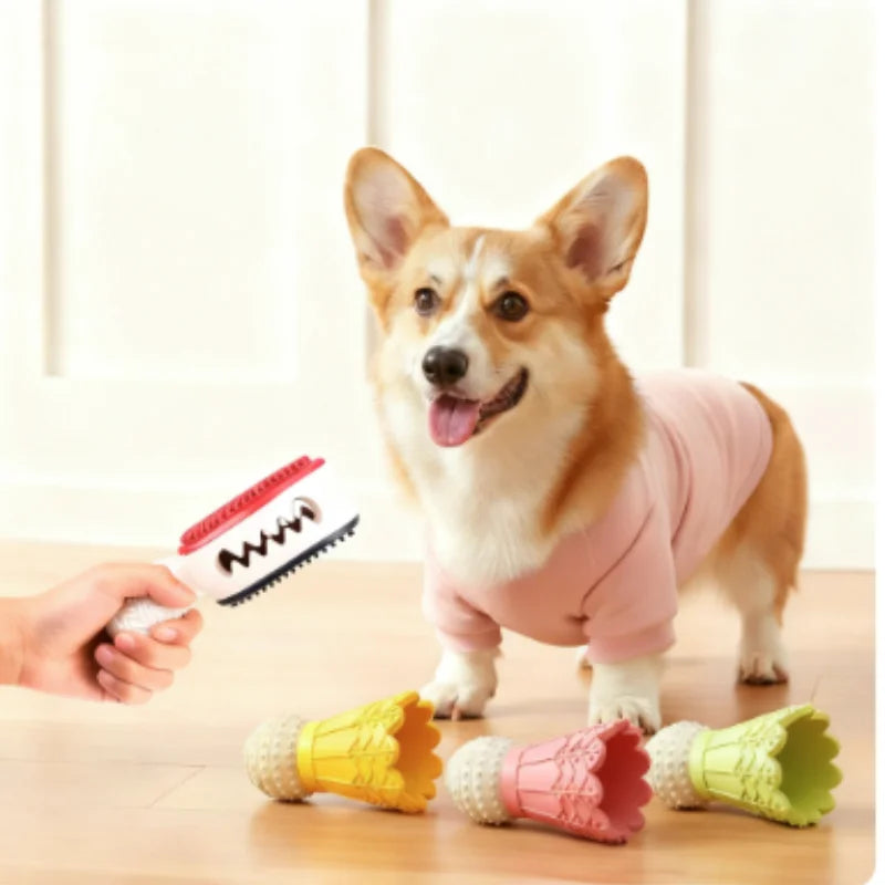 Badminton Shape Dog Chew Toy – Bite-Resistant Interactive Teeth Grinding Toy