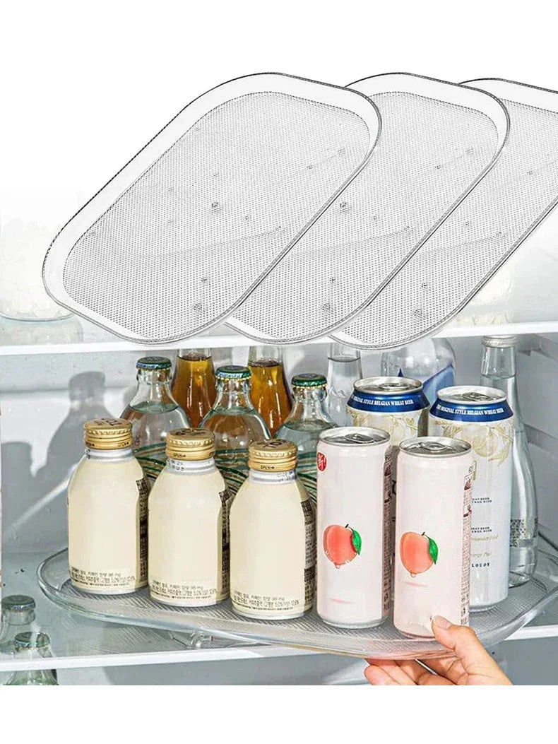 Turntable Organizer - 360° Rotatable Rectangle Storage Rack for Kitchen Use