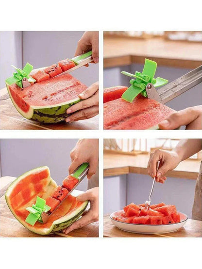 Windmill Watermelon Slicer Cut Perfect Cubes Fast
