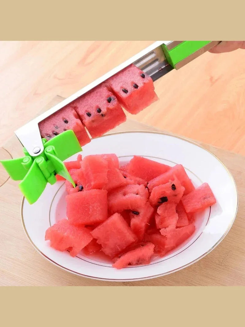 Windmill Watermelon Slicer Cut Perfect Cubes Fast
