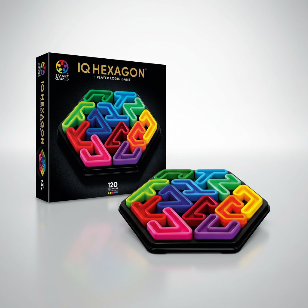 IQ Deluxe: Hexagon - Featuring a Deluxe Travel Case and 120 Challenges for Ages 14-Adult