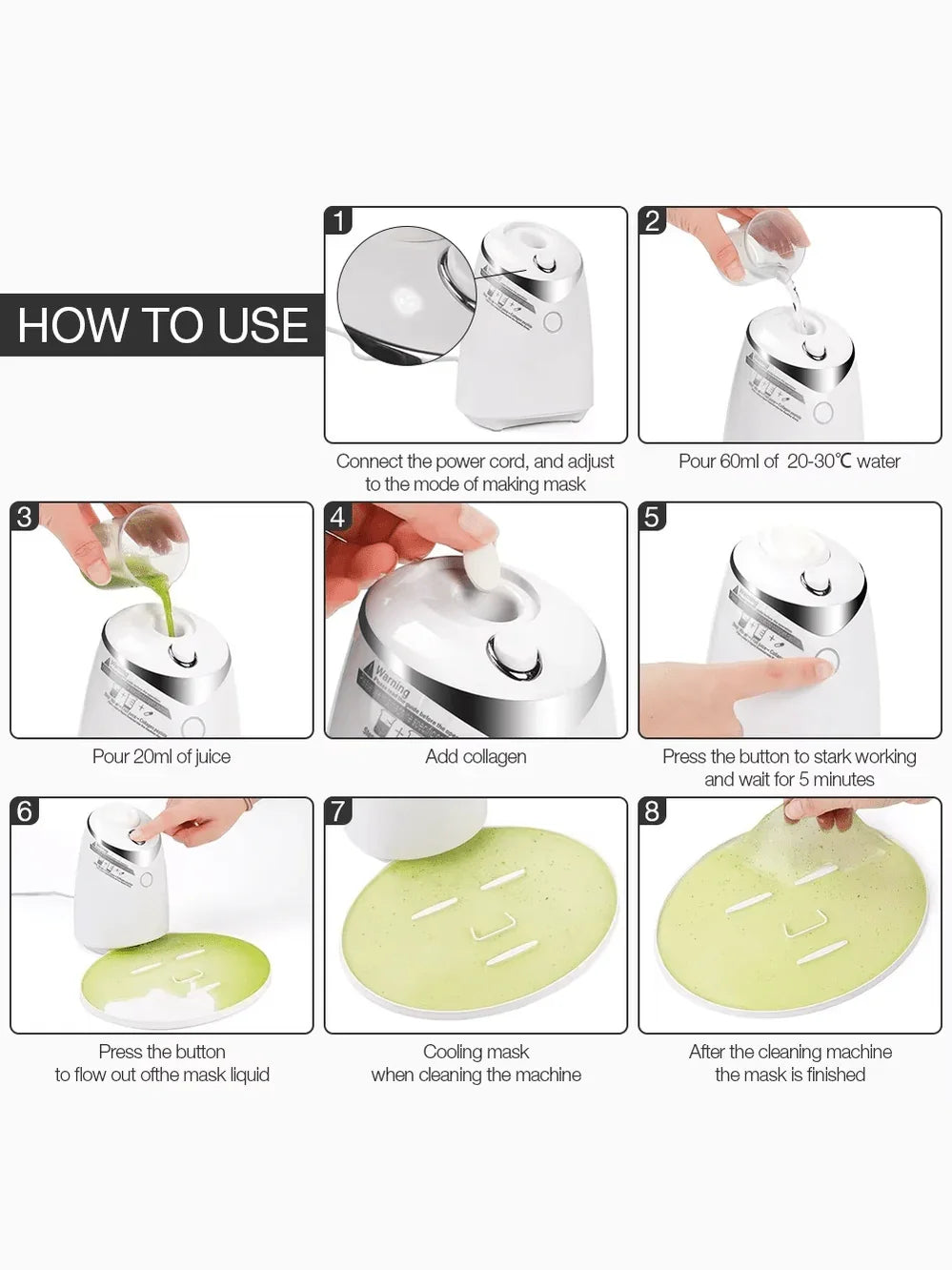 Self-Make Natural Fruit Face Mask Machine