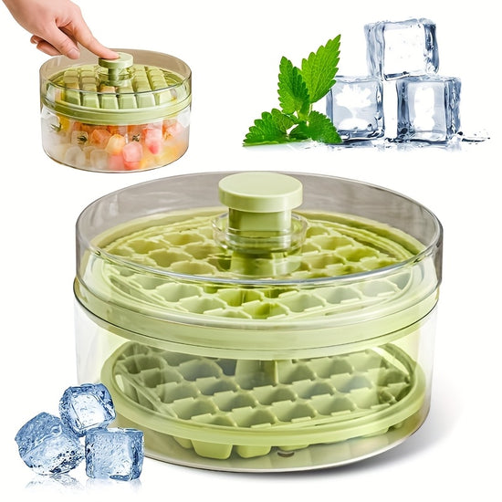 64Ice Cube Tray Easy Release Lid  Spatula