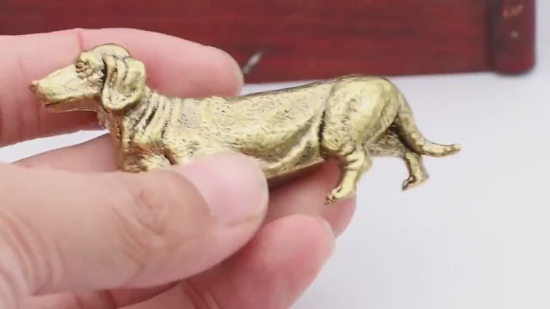 Brass Dog Ornament (Different Styles) | Traditional Animal Desk & Gift Décor