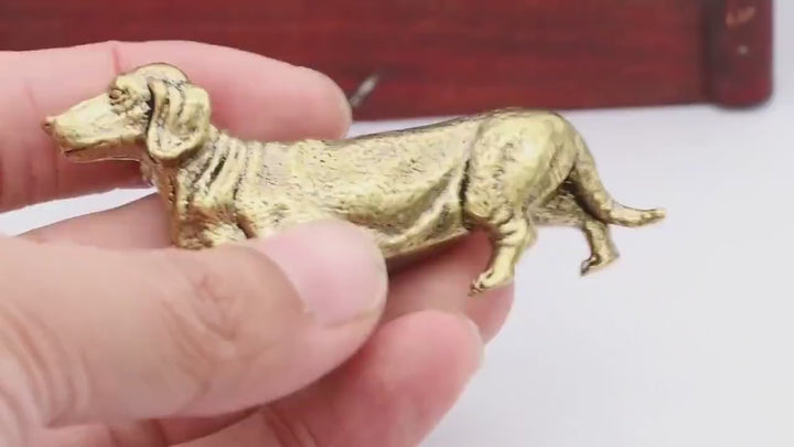 Brass Dog Ornament (Different Styles) | Traditional Animal Desk & Gift Décor